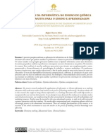 As Aplicações Da Informática No Ensino de Química Como Alternativa para O Ensino E Aprendizagem