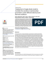 Employment of Single-Diode Model To Elucidate The Variations in Photovoltaic Parameters Under Different Electrical and Thermal Conditions