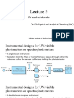UV Spectrophotometer Lecture Designs Detectors