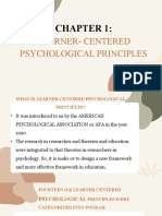 Learner-Centered Psychological Principles Explained