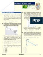 PREMONIÇÃO DE FÍSICA - EFOMM 2023