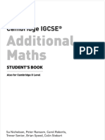 Cambridge IGCSE® Additional Maths Student Book (Cambridge International Examinations) (Collins UK)