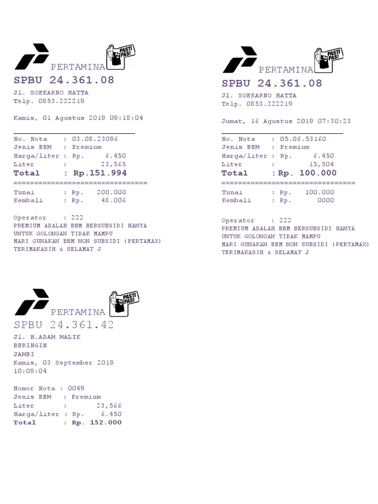 Contoh Struk PDF