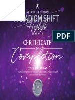 SEParadigmShift CertificateOfCompletion