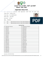 Depertment Choice Form - PDF 2.0