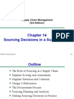 Sourcing Decisions in A Supply Chain