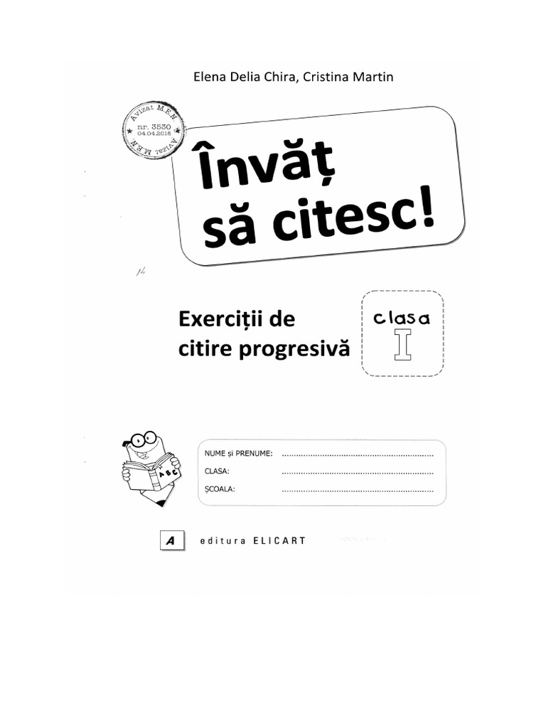 Invat Sa Citesc, Clasa 1 | PDF