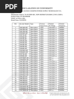 Declaração de Conformidade 60hz NBR 16149 & 16150 11062021