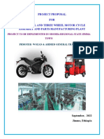 Project Proposal For Two and Three Wheel Motercycle and Parts