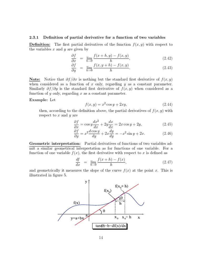 Partial Derivatives Interpretation | PDF | Derivative | Functions And ...