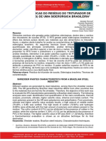 Características Do Resíduo Do Triturador de Sucatas (RTS) de Uma Siderúrgica Brasileira