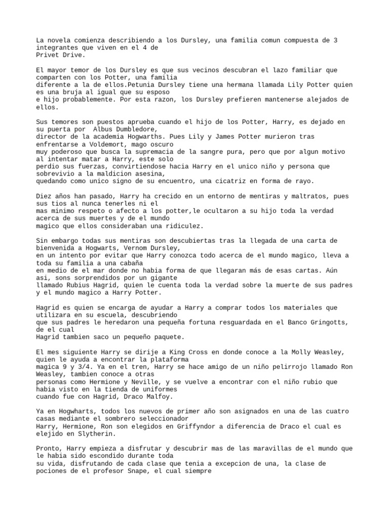 Harry Potter Resumen Completo - 1689963729