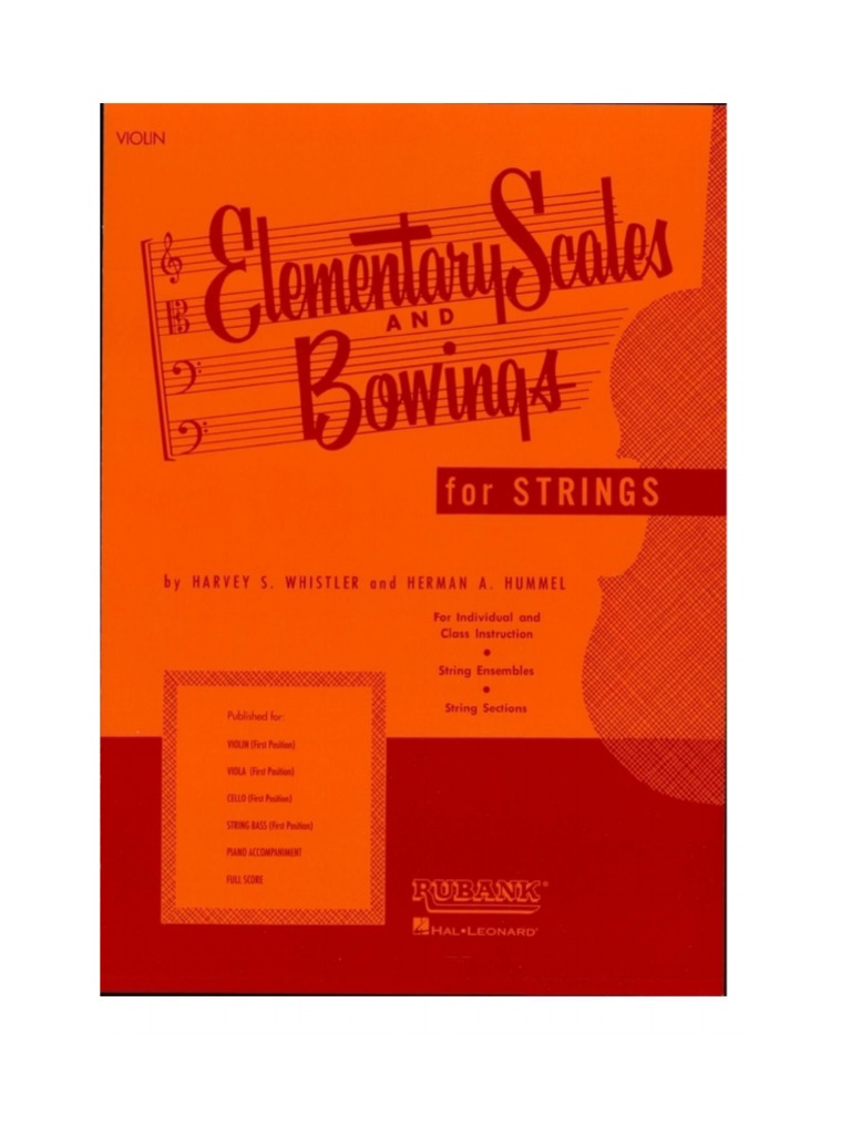 Elementary Scales and Bowings Violin First Position1 PDF