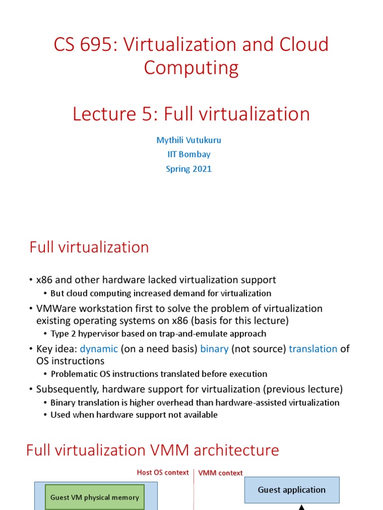 05 Fullvirt | PDF | Virtualization | Operating System