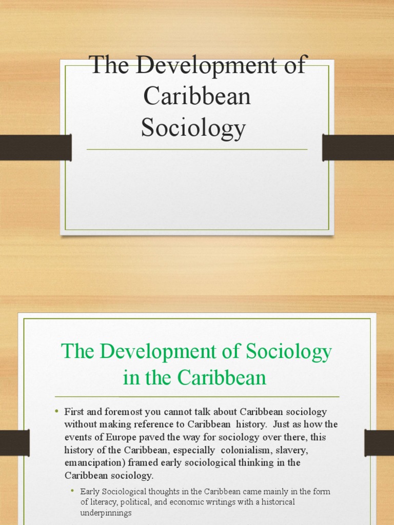 Development Of Sociology In The Caribbean