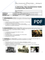 Guía de Aprendizaje Los Movimientos Literarios, Del Neocasicismo-Las Vanguardias. 2do Nivel Medio. Lenguaje y Comunicación, Proferos ÁLvaro Díaz