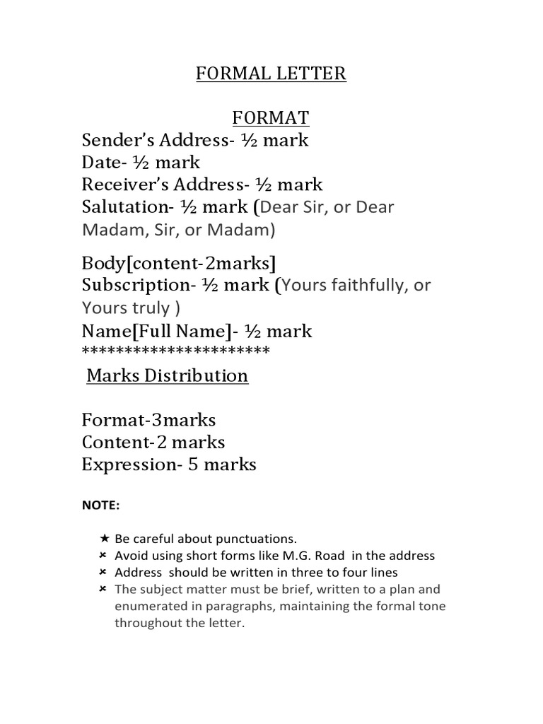 English - Formal Letter | PDF