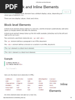 HTML Block and Inline Elements