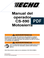 Manual Del Operador CS-590 Motosierra: Nota: Este Producto Cumple Con Los Estándares CAN ICES-2/NMB-2