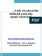 İsi̇mler Konu Testleri̇