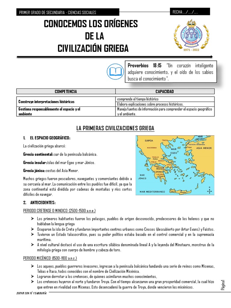 Orígenes de la Civilización Griega | PDF | Antigua Grecia | Guerras ...