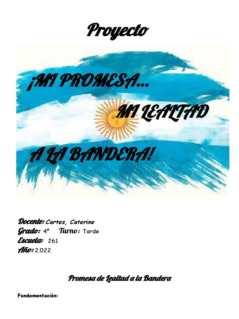 Promesa de Lealtad a la Bandera Argentina | PDF