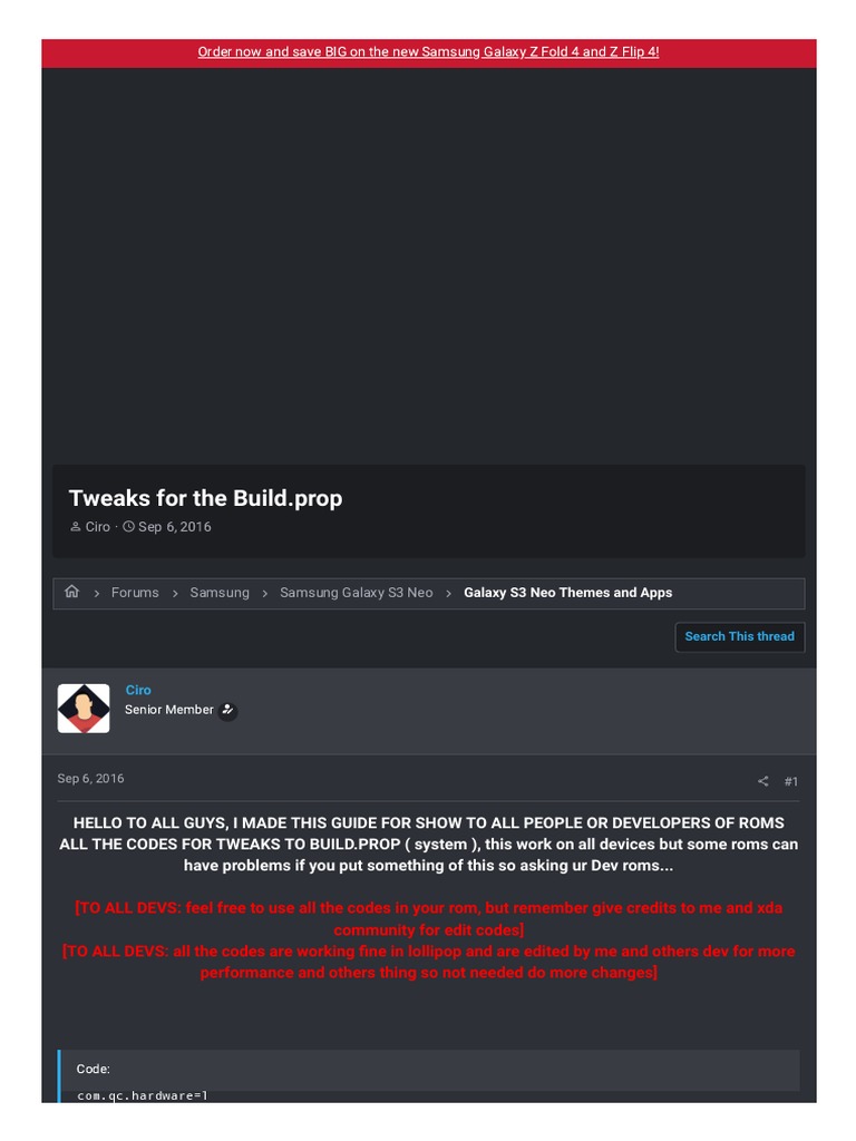 Build.prop Tweaks for Android Devices | PDF | Android (Operating System ...