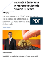 Colombia Apunta A Tener Una CBDC y Un Marco Regulatorio para Bitcoin Con Gustavo Petro