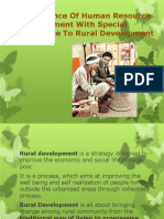 Importance of HRD With Reference To Rural Development Lecture 4