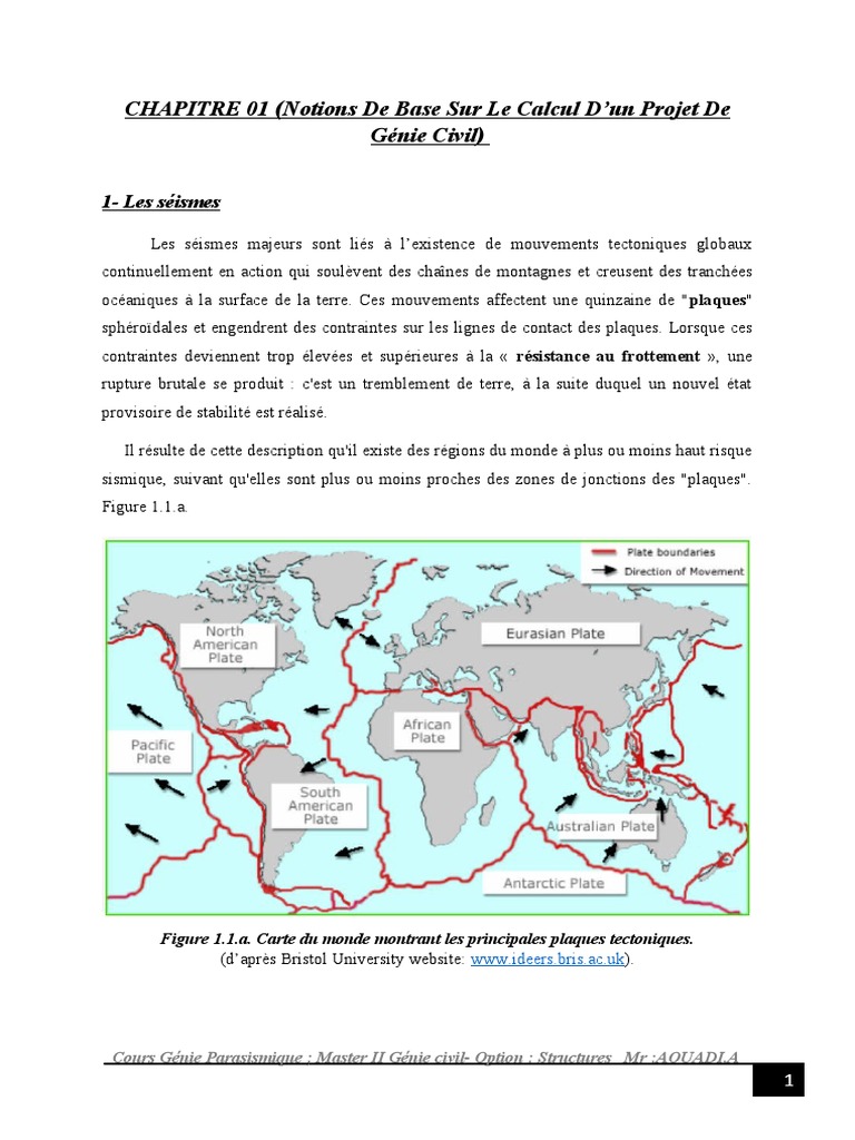 Notions de base sur les séismes en génie civil | PDF | Tremblements de ...