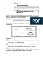 Prueba Formativa 2 Lenguaje 3° Básico