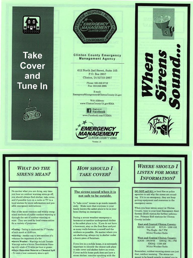 Clinton County Siren Emergency Guide | PDF
