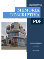 Memoria descriptiva vivienda comercio Jr. Cusco 595