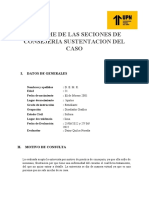 Informe de Las Seciones de Consejeria Sustentacion Del Caso