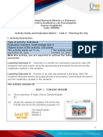 Activities Guide and Evaluation Rubric - Unit 2 - Task 3 - Planning The Trip