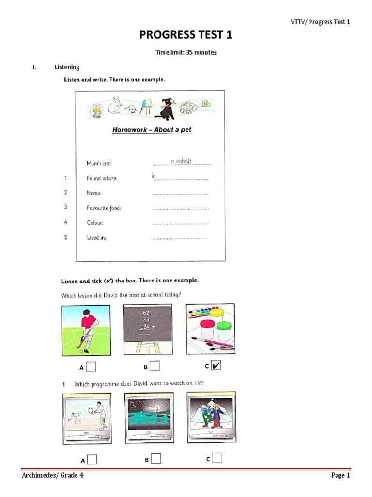 Progress Test 1 | PDF | Linguistics | Languages