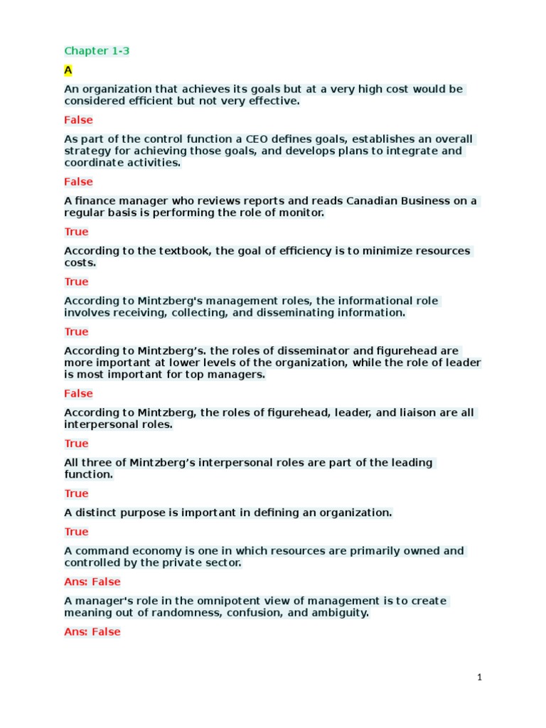 Chapter 2 Review Quizzes | PDF | Strategic Management | Business