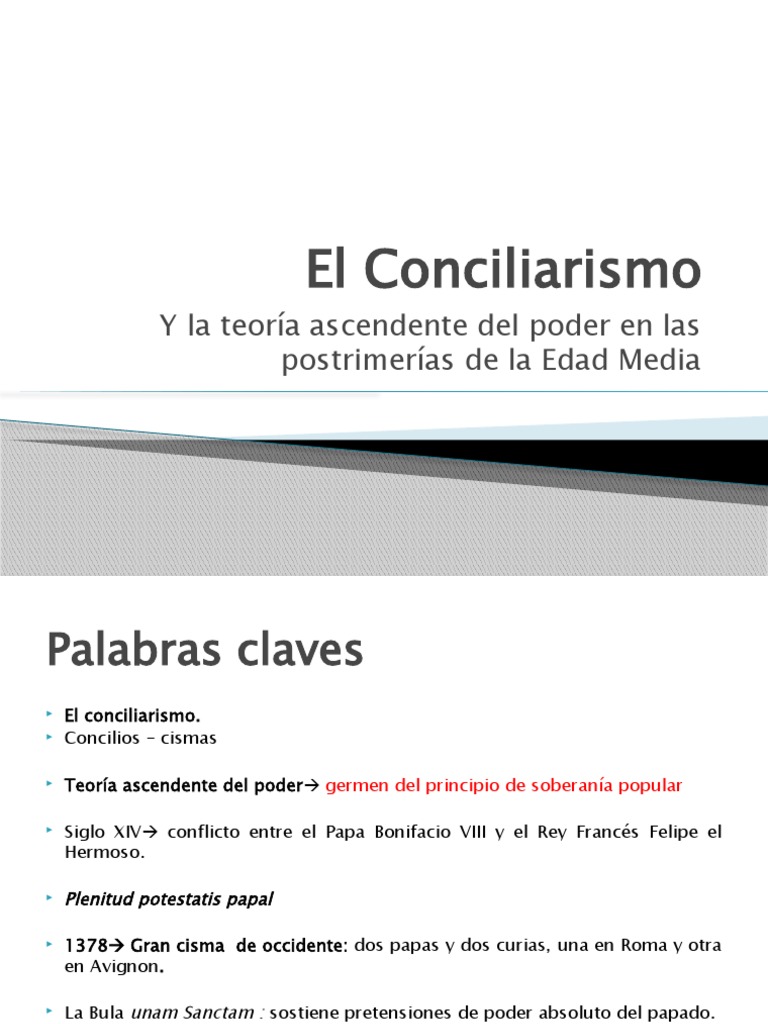 El Conciliarismo 4 Descargar gratis PDF Papa Iglesia Católica
