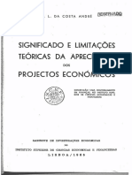 Significado e Limitações Teóricas Da Apreciação Dos Projetos Econômicos - João Luis Da Costa André, 1966