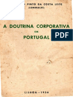 A Doutrina Corporativa em Portugal - João Lumbrales (Subsecretário de Estado Das Finanças), 1936