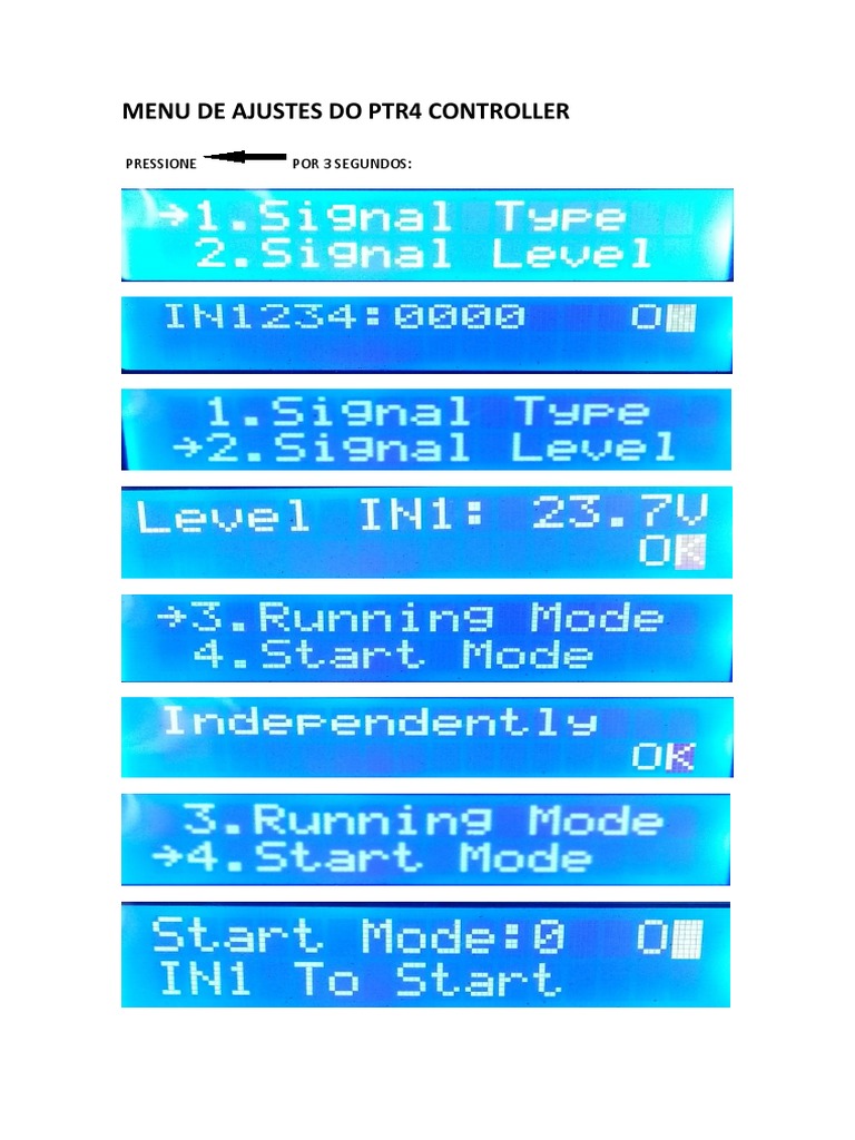 Ajustes do Controller PTR4 | PDF
