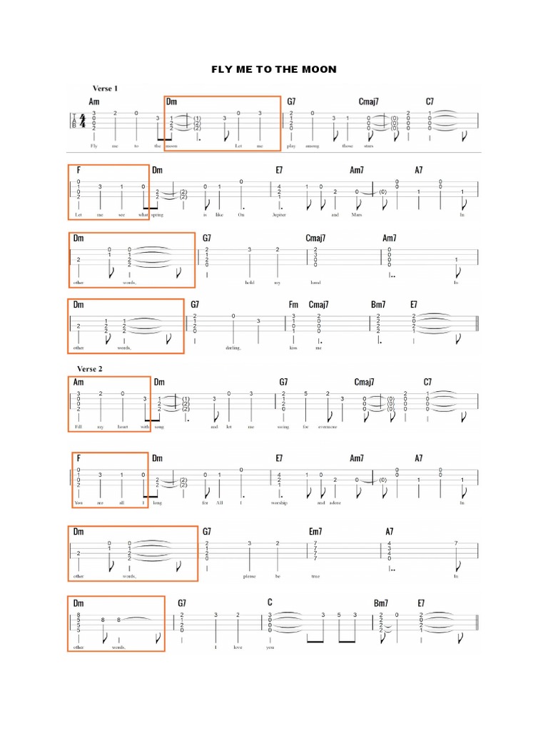 FLY ME TO THE MOON Ukulele Tab | PDF
