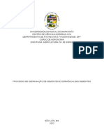 Processo de Germinação de Sementes e Dormência Das Sementes