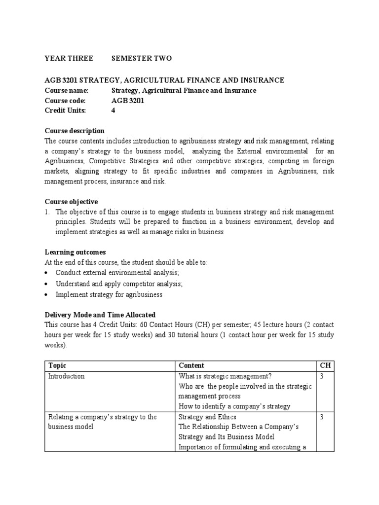 Course Outline | PDF