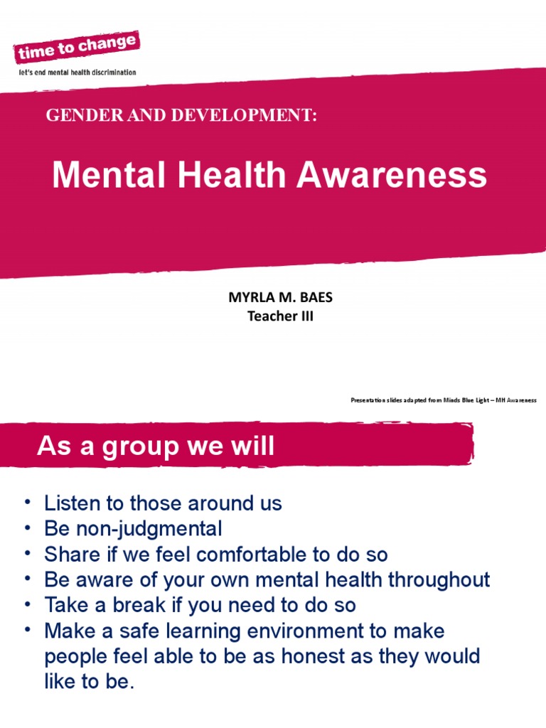 Mental Health Awareness | PDF | Mental Disorder | Mental Health