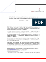 Primeras Parlamentarias Representantes de Partidos Políticos Chile