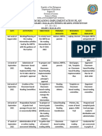 Classroom Reading Implementation Plan