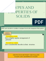 Types and Properties of Solids