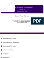 Lecture 11 - Syntax Directed Translation