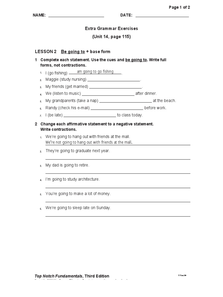 UNIT 14 Extra Grammar Exercises | PDF | Cognition | Copyright Law